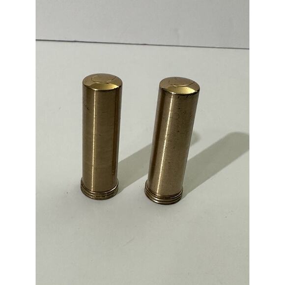 2 Dana Tabu Lipstick 60’s Metal Golden Plated Case Bermuda True Red Vintage RARE - Picture 1 of 8